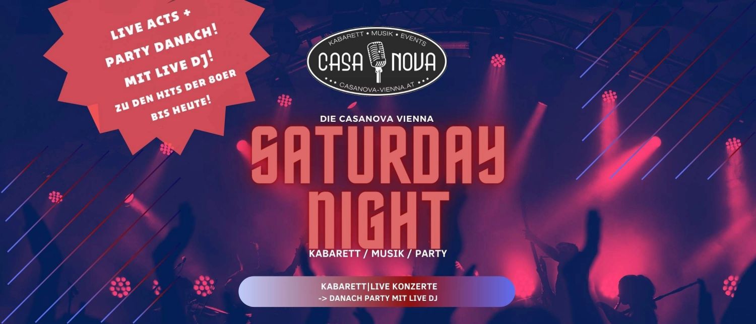 CasaNova Saturday Night Am Freitag neu © CasaNova Vienna