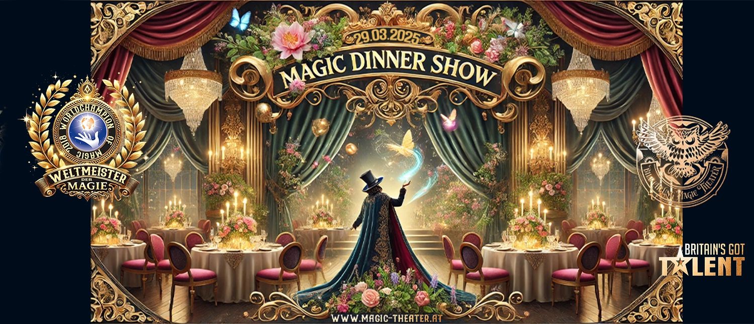 Frühlings Dinner Magic Show 2025 1500x644 © Zhang Yu, Bill Cheung Magic Theater